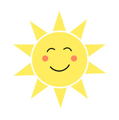 Sun icon vector. The Weather category. summer, sunlight.