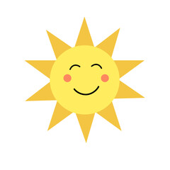 Sun icon vector. The Weather category. summer, sunlight.