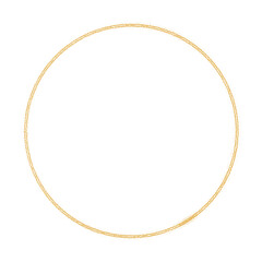 Gold Glittering Circle Of Paint Golden Glitter Texture. Abstract Circle Frame Transparent Background.