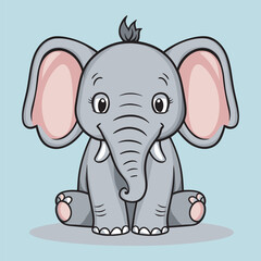 Fototapeta premium Baby Elephant Vector