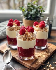 Raspberry White Chocolate Mousse Parfait