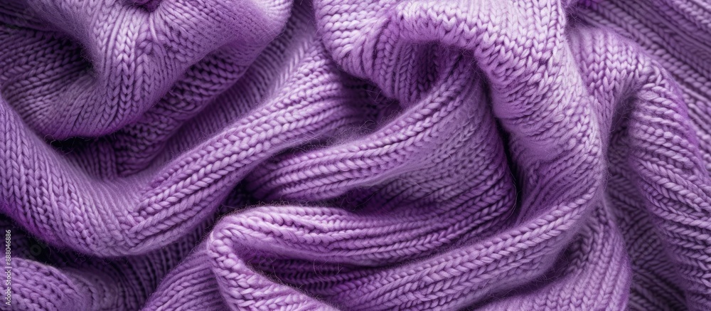 Poster visually captivating copy space image chunky lilac woolen fabric with a textured twill pattern perfe