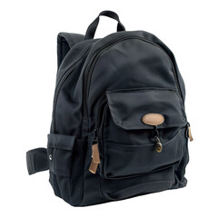 Fototapeta premium Black Backpack with Front Pocket