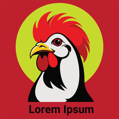 Rooster vector illustration mascot logo