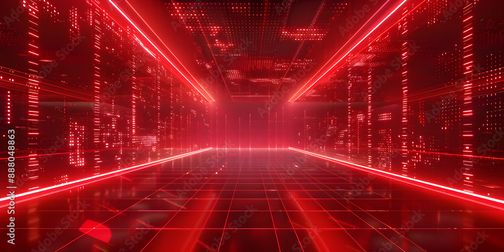 Poster red matrix abstract background