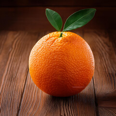 orange on wooden background