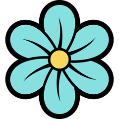Hippy groovy daisy flowers retro style Illustration