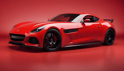 Engine oil and a disk on a red background characterize this modern car wheel. Poster for advertisements. poster promoting the sale 