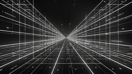 stark contrast defines a futuristic cover design melding retro hud elements with modern geometric patterns