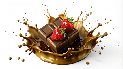 Chocolate, OK, there's chocolate water splashing.