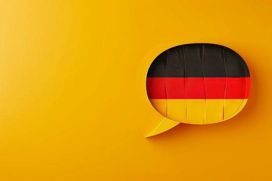 A Germany flag inside a chat box.