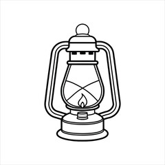 kerosine lamp vector