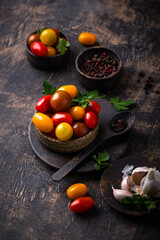 Assortment of different cherry tomatoes