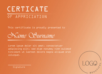 Verdant Achievement Award Certificate Template