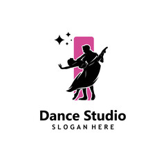 Dance Studio Logo Design Vector Template