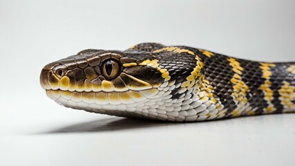 Fototapeta premium single python animal isolated in pure white background