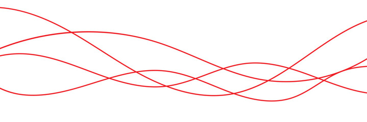 Thin line wavy background. Abstract black lines wave curve motion on white background vector. Red abstract wave thin curved lines graphic for design, coloring abstract thin wave.