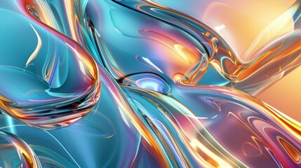 Abstract Shiny Wavy Background.