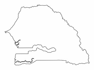 Senegal outline map