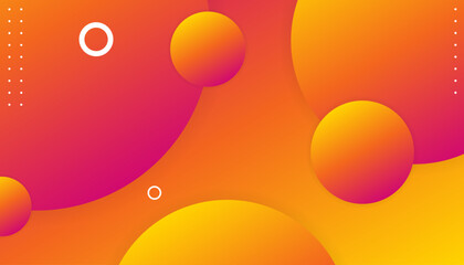 Colorful geometric background. Orange elements with fluid gradient. Dynamic shapes composition.  vector design concept. Decorative web layout or poster, banner
