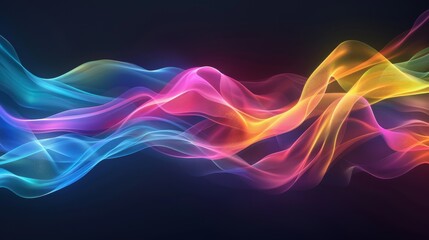 Abstract Colorful Flowing Waves.