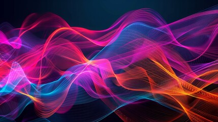 Abstract Colorful Swirling Lights.