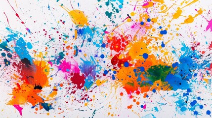 Abstract Colorful Paint Splatter Background.