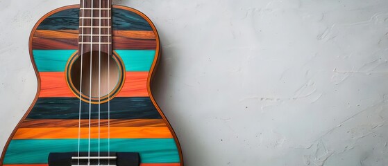 Obraz premium Puerto Rican cuatro guitar with beautiful wood grain