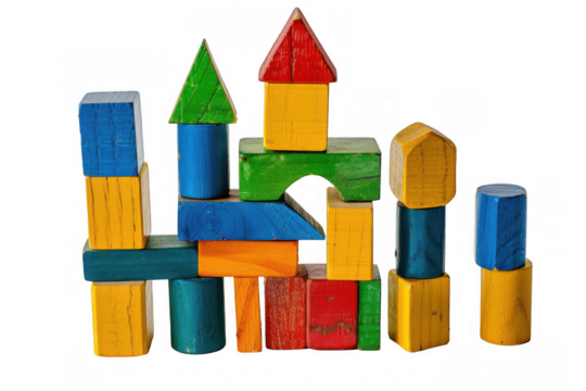 Colorful Wooden Building Blocks
