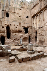 The rock-hewn monastery of Gumusler, Turkey