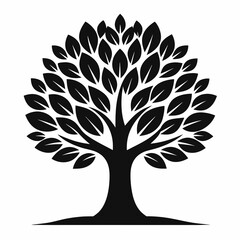 Obraz premium green and black tree isolated on white