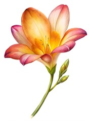 lily isolated on white