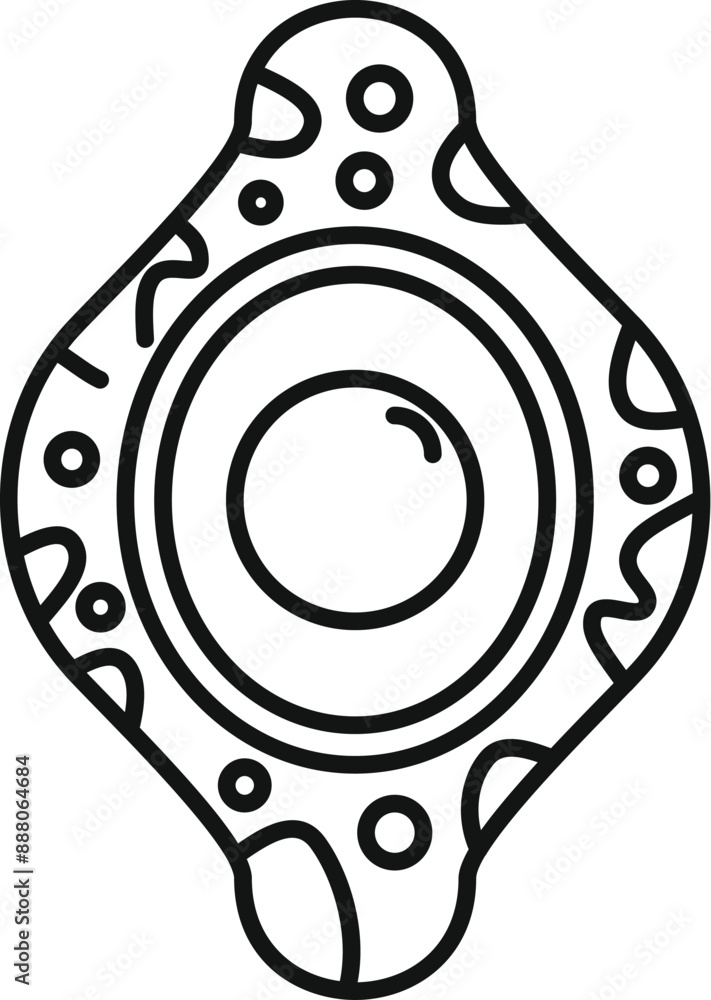 Poster simple line art of a spaceship flying through space leaving a trail of smoke behind it