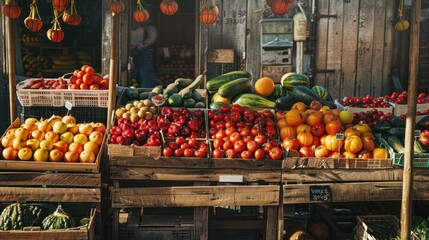 Capture the charm of a local farmers market