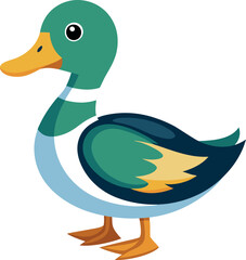 duck silhouette with white background  