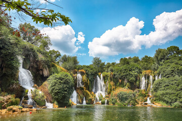 Kravice waterfalls in the National Park of Bosnia and Herzegovina.