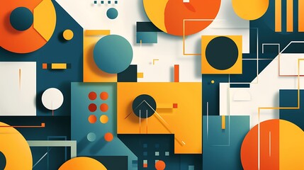 Obraz premium abstract background with colorful geometric shape