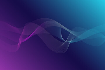 Digital technology banner purple blue background concept with technology light effect
