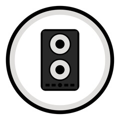 Fototapeta premium black speaker loudspeaker logo
