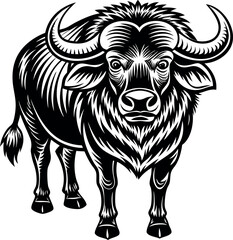 Buffalo vector silhouette illustration