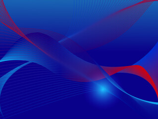 Blue wave abstract wave background with waves .Digital futurist cyber space design, cyberpunk technology, Virtual reality, science fiction matrix, science light circle wallpaper, vector template
