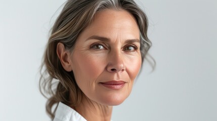 Naklejka premium Beauty and Elegance: Businesswoman Skin Therapy
