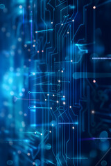Fototapeta premium Abstract Digital Matrix Background with Binary Code Streams