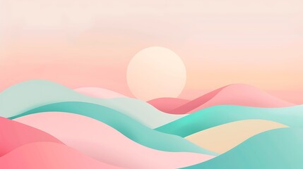 Obraz premium abstract wallpaper with landscape background with pastel color