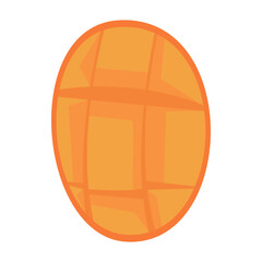 illustration of ripe and cut mango fruit