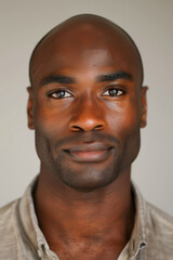Obraz premium detailed portrait of a black man close-up studio headshot