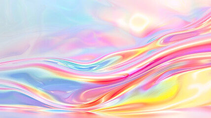 Obraz premium abstract iridescent wave shape background. 