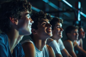 Fototapeta premium Young Men Sitting Together