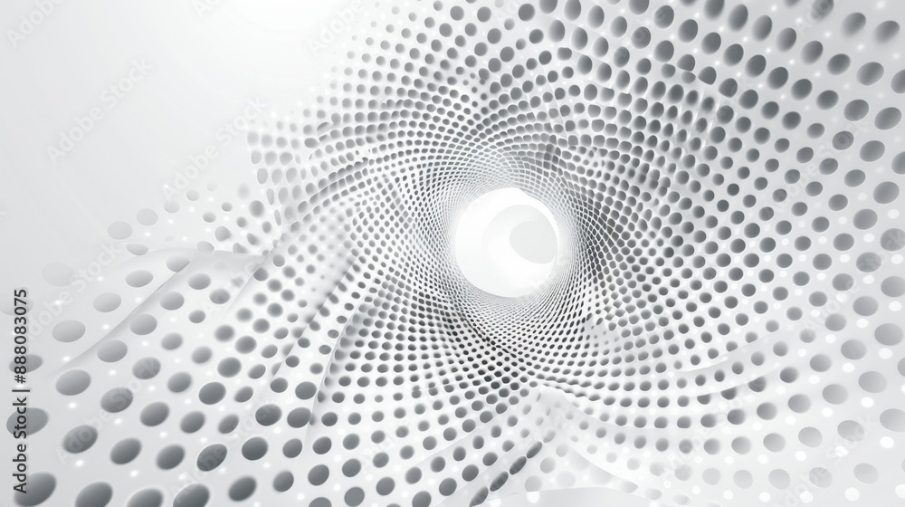 Poster abstract geometric round shape background concept in white and gray colors. modern and simple radial