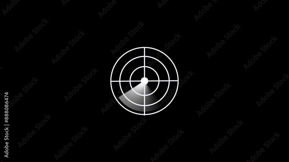 Poster technology device with white color radar scanning data communication system. screen high tech concep